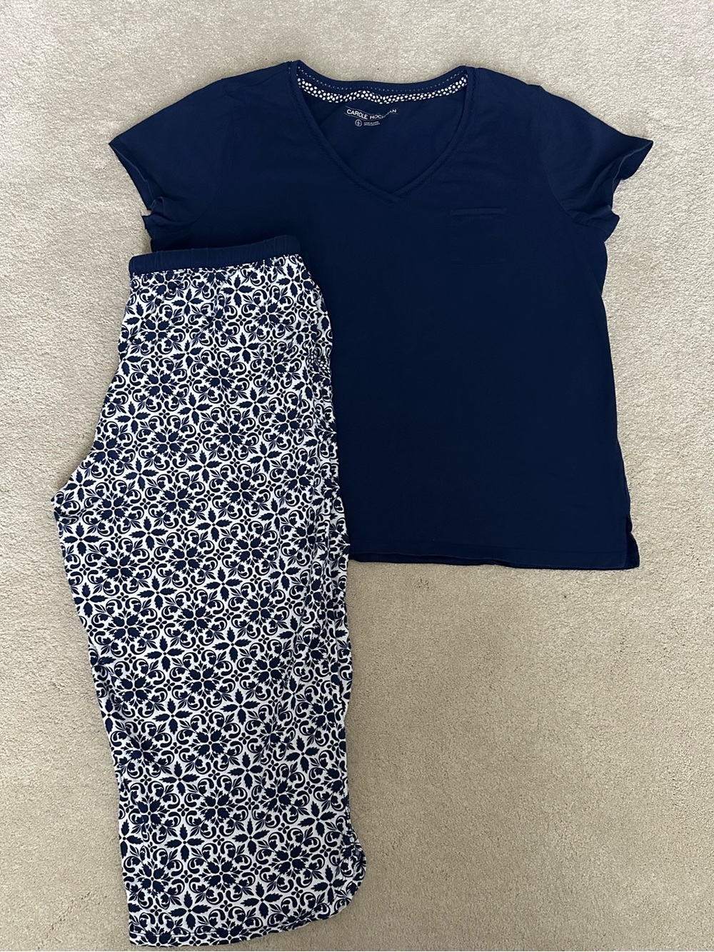 Carole Hochman PJ’s tee and capri sleep pants
